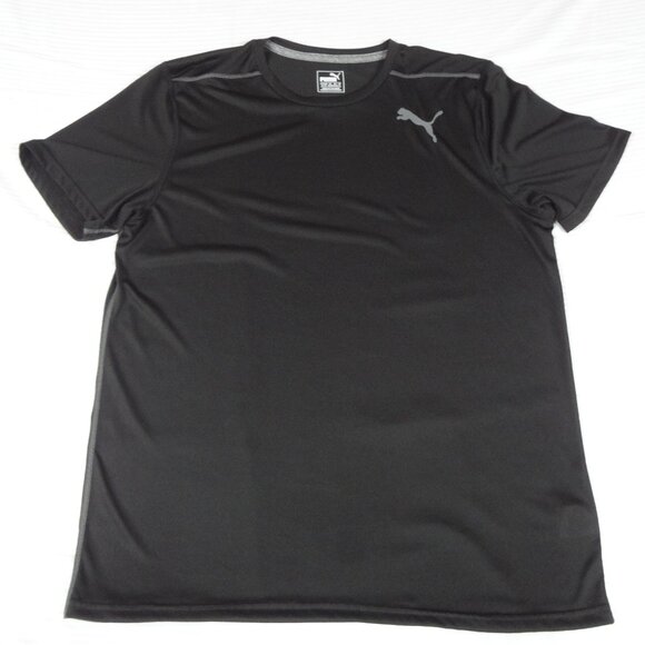 PUMA LEAPING LARGE CAT BLACK XL ATHLETIC T-SHIRT K796 - Picture 1 of 4